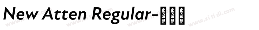New Atten Regular字体转换